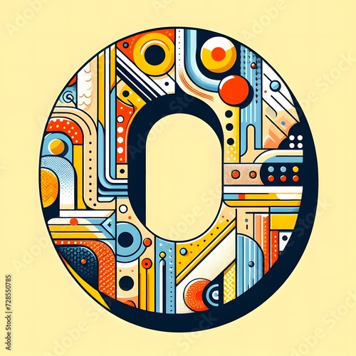 O typography, O logo ai vector illustration