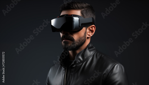 Man in VR glasses. © Nadtochiy