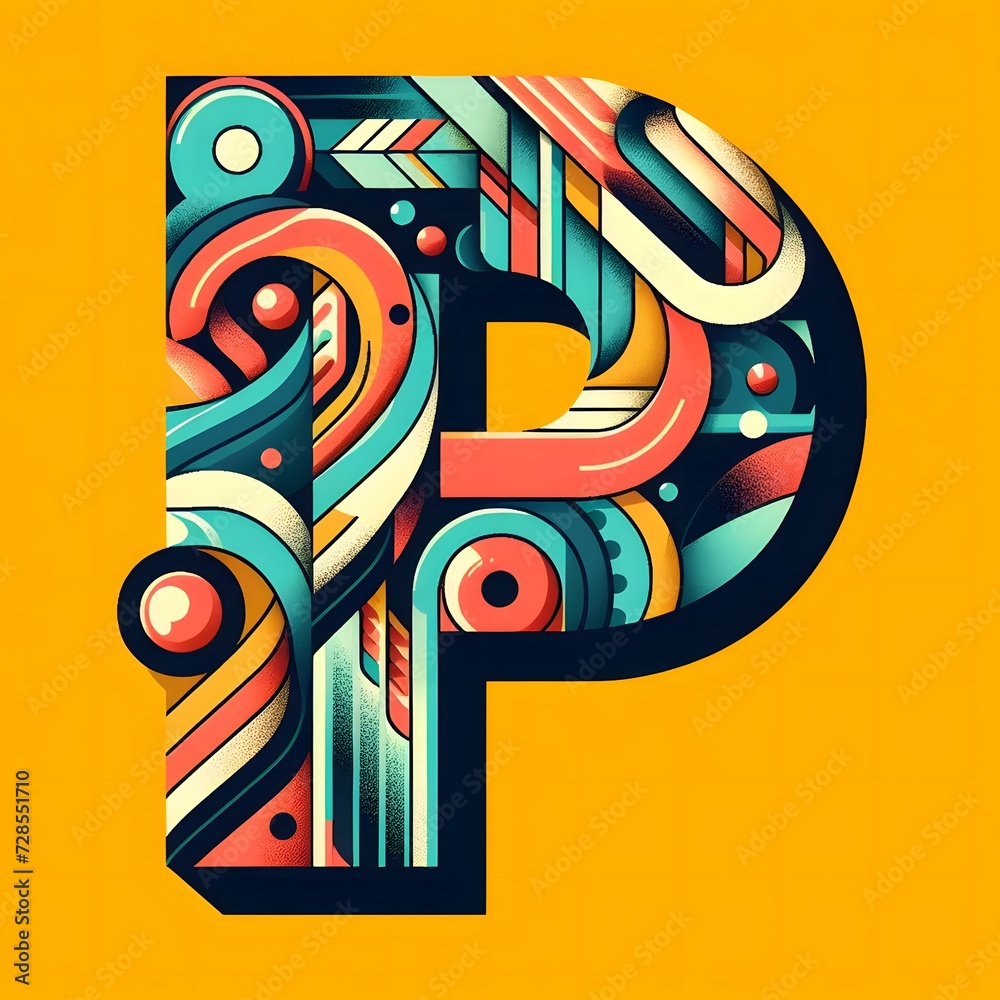 P typography, P logo ai vector illustration P typography, P logo ai vector illustration