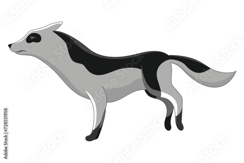 Dog running animation, creature movement. Doggy pose in movement. Character move for games, cartoon or video. Flat vector illustration