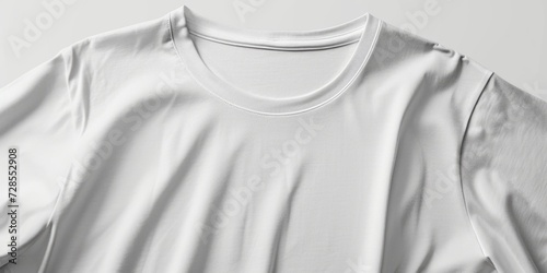 A white t-shirt hanging on a hanger. Suitable for clothing store advertisements or fashion-related content © Fotograf