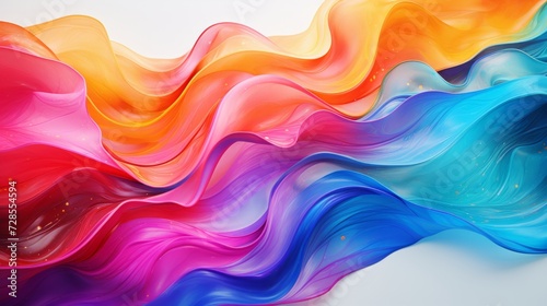 Oil paint Abstract background texture with wavy lines and a vibrant rainbow colorful paintings with a multi-colored spectrum of colours for blending and creating visually stunning paintings