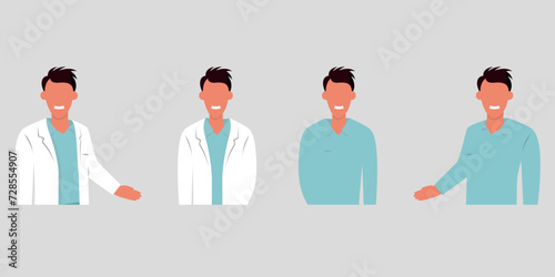 Professional character male doctor in white laboratory coat
