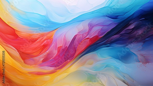 Oil paint Abstract background texture with wavy lines and a vibrant rainbow colorful paintings with a multi-colored spectrum of colours for blending and creating visually stunning paintings