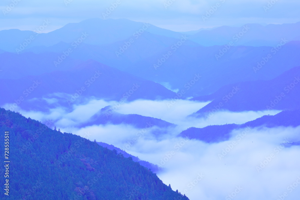 奈良県の十津川村にある玉置山の雲海