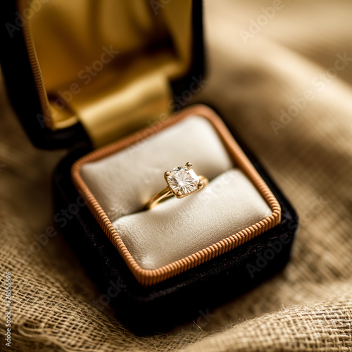 wedding ring in a box, proposal ring