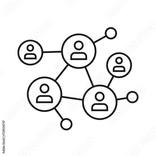 Network icon. Connection symbol. social network. Vector