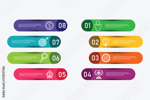 Infographic - colourful template with business icon