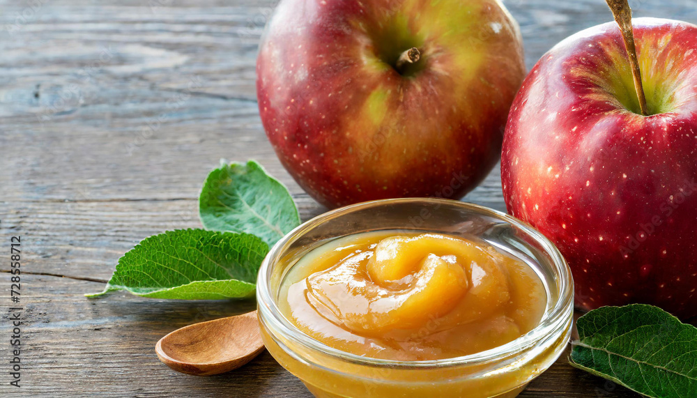 Apple sauce splash, apple sauce flowing, 3d illustration, 3d illustration, copyspace on a side Apple sauce splash, apple sauce flowing, 3d illustration, 3d illustration, copyspace on a side