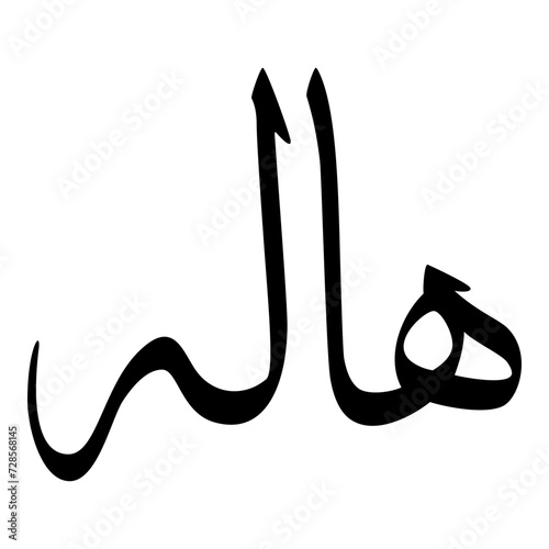 Hala Muslim Girls Name Sulus Font Arabic Calligraphy 