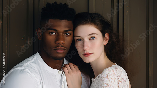 The Symbolic Tapestry of Interracial Bliss and Racial Diversity in Couples photo