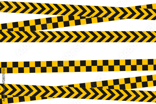 police line warning alert yellow and black tape © AinStory
