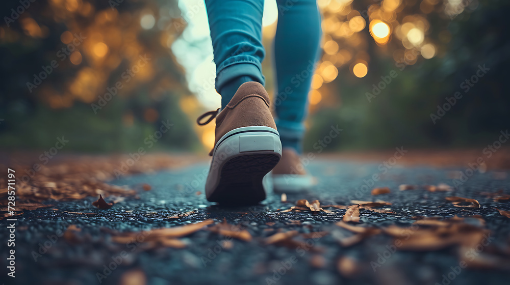 image of walking feet