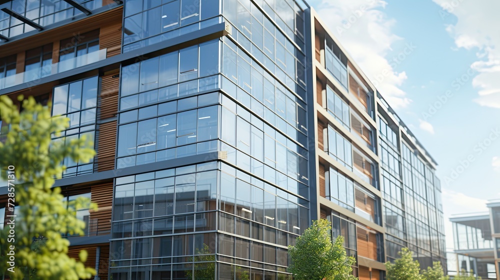 Office building in modern city, International corporations, Banks and office buildings. Office building in modern city, International corporations, Banks and office buildings.