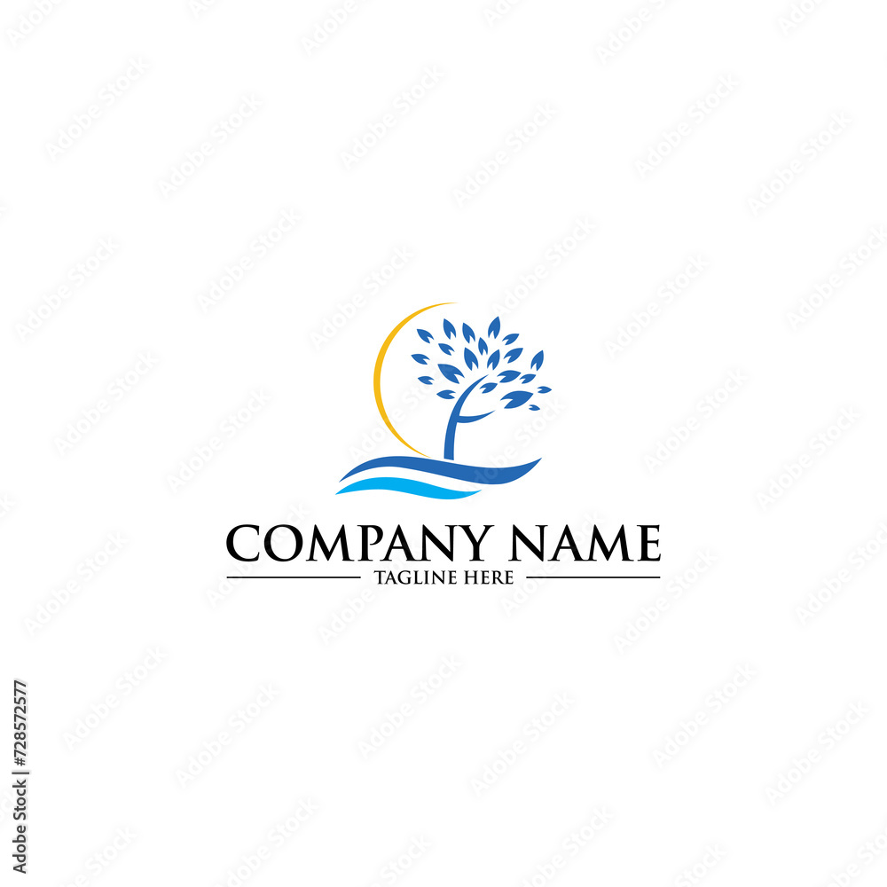 beach and island logo design vector design beach and island logo design vector design