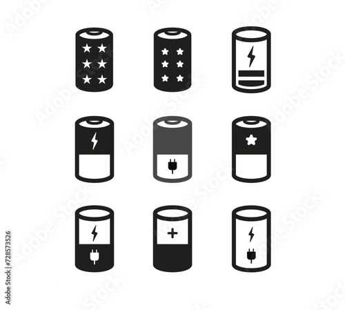 Battery icon vector illustration. battery charging sign and symbol. battery charge 