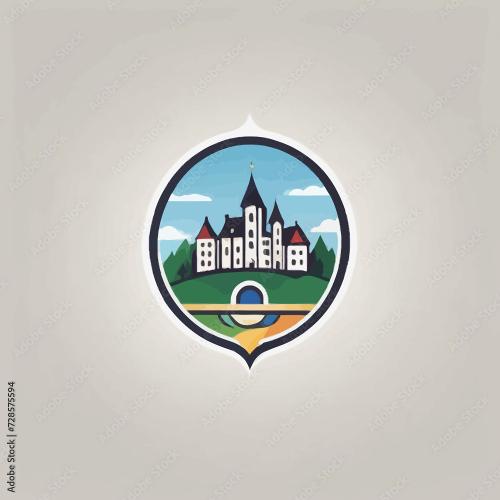 Town Logo Design EPS Format Very Cool