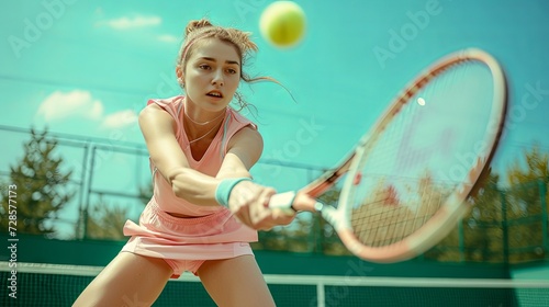 played tennis, tennis court. © FotoStalker