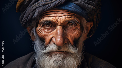 Capturing a Respected Arab Elderly Man, Stunning Close-Up Photography