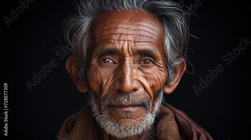 Capturing a Respected Asian Elderly Man, Stunning Close-Up Photography © Magenta Dream
