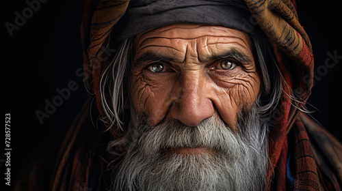 Capturing a Respected Arab Elderly Man, Stunning Close-Up Photography