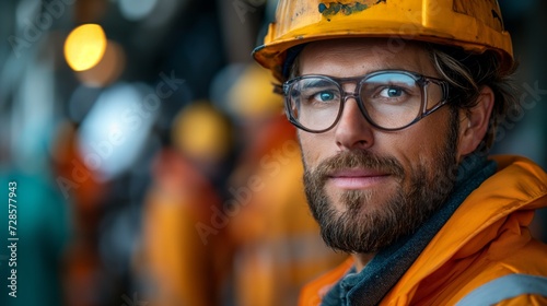 Portrait of empowered male maritime professional at work. Hard working man at the ship. Maritime concept. Work concept. Man concept. Male concept. Guy concept.