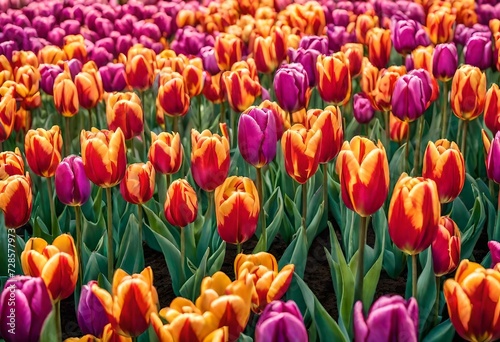 A field of tulips in a myriad of colors