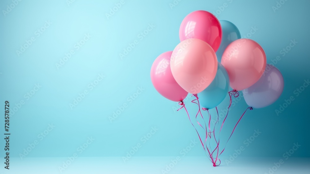 A minimalist balloon-themed scene highlighting a clean frame and floating balloons in soft hues A minimalist balloon-themed scene highlighting a clean frame and floating balloons in soft hues