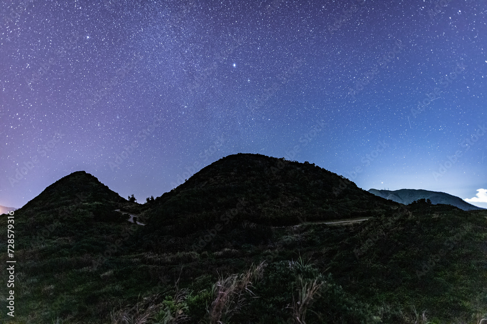 石垣島川平石崎から眺める２月の星空（冬の大三角）