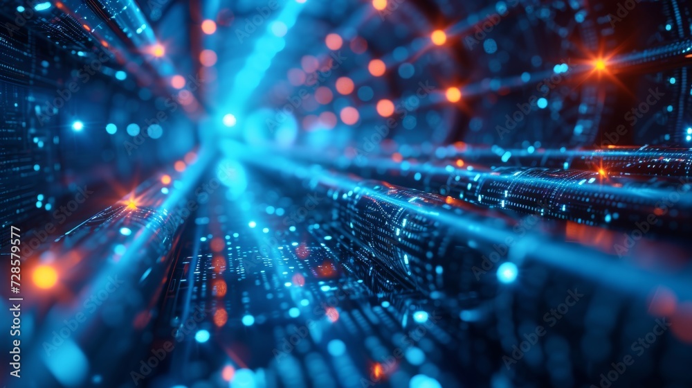 Futuristic Data Cable Network