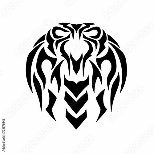 illustration vector graphics of tribal art abstract black cobra snake head