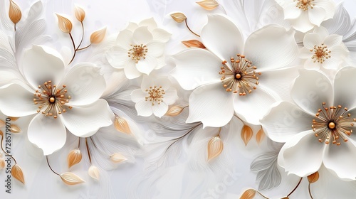 3d wallpaper of beautiful flower backgroundjewelry, background, vector, pattern, abstract, flower, texture, design, watercolor, summer, nature, vintage, art, tree, illustration, gift, white, floral, © siti