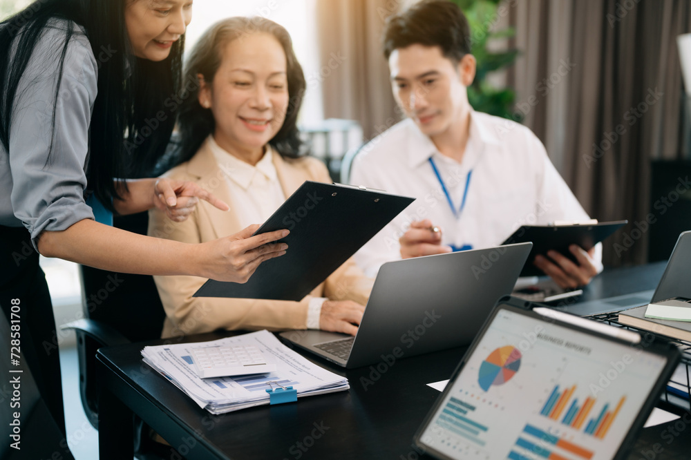 Office colleagues have a casual discussion. During a meeting in a conference room, a group of business teem . Office colleagues have a casual discussion. During a meeting in a conference room, a group of business teem .