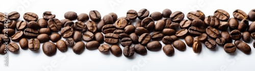 Group of Coffee Beans on White Background