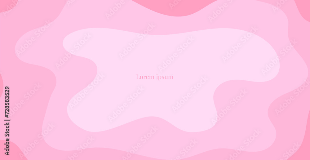 Modern Pink Liquid Frame Background. Cosmetic Wallpaper. Beauty Banner. Vector Illustration. Backdrop