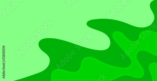 Modern Green Liquid Frame Background. Cosmetic Wallpaper. Beauty Banner. Vector Illustration. Backdrop