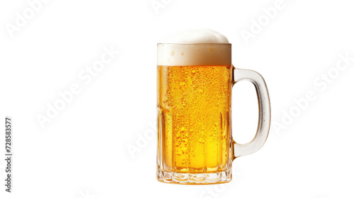 Isolated beer mug with foam
