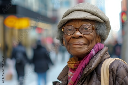 Older Woman Wearing Glasses and Hat
