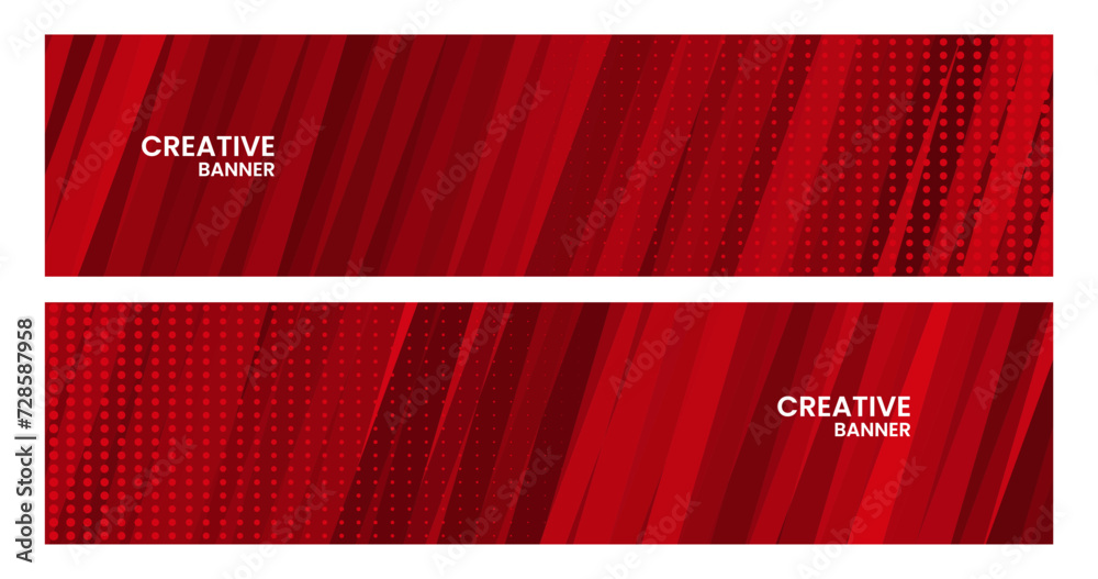 set of banners with abstract elegant red creative background set of banners with abstract elegant red creative background