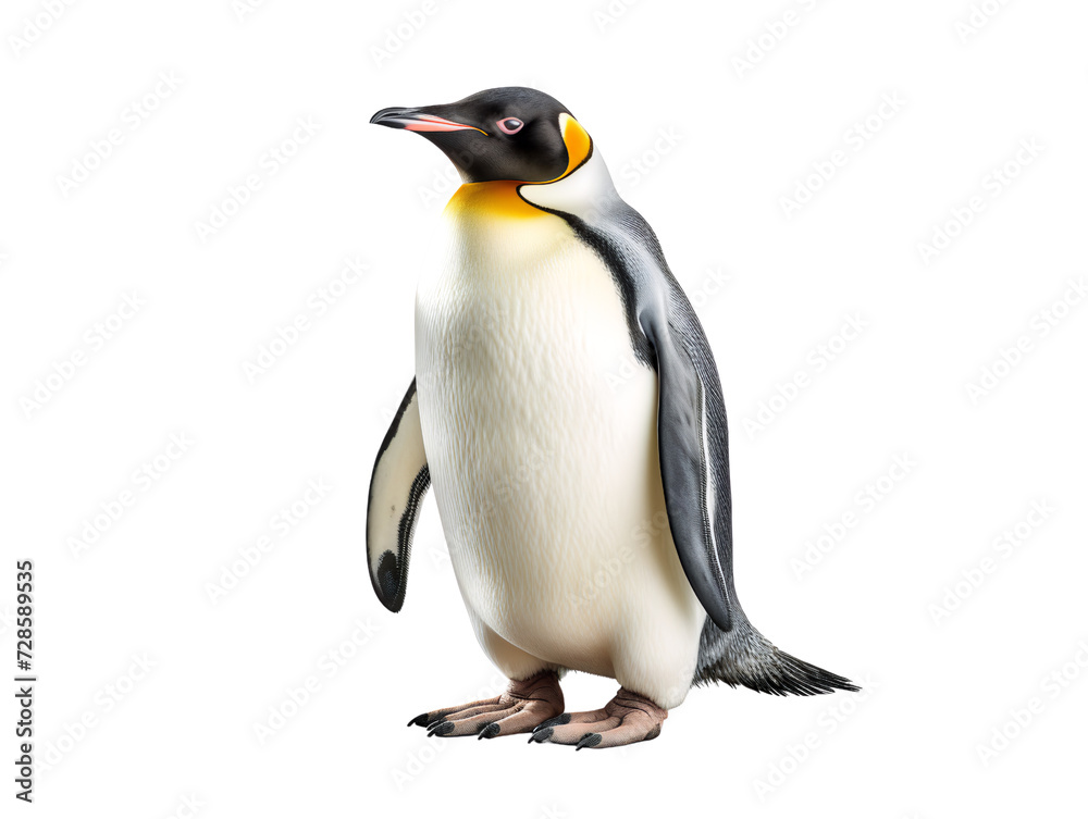Fototapeta premium Penguin, isolated on a transparent or white background
