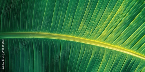 Glorious Greens  Reveling in the Intricate Veins and Vibrant Hues of a Banana Leaf Texture