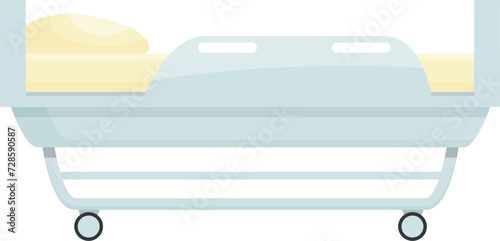 Clinic senior bed icon cartoon vector. Hospital care. Helping doctor