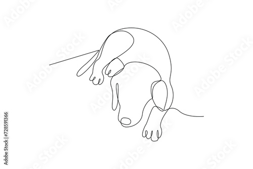 Continuous one line drawing Urban Pet concept. Doodle vector illustration.