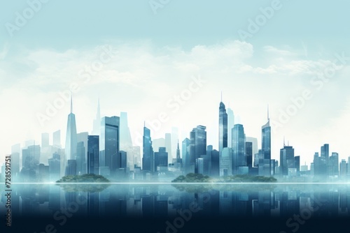 A Picture of a City Floating on Water