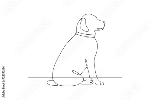 Continuous one line drawing Urban Pet concept. Doodle vector illustration.