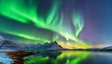 a spectacular northern light aurora display lighting