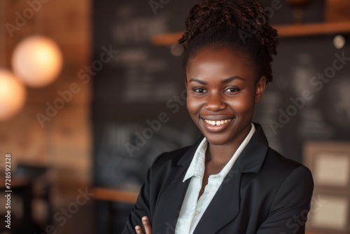 Businesswoman Standing With Arms Crossed
