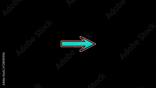 Animated Cartoon Element Arrow with Alpha Channel 
