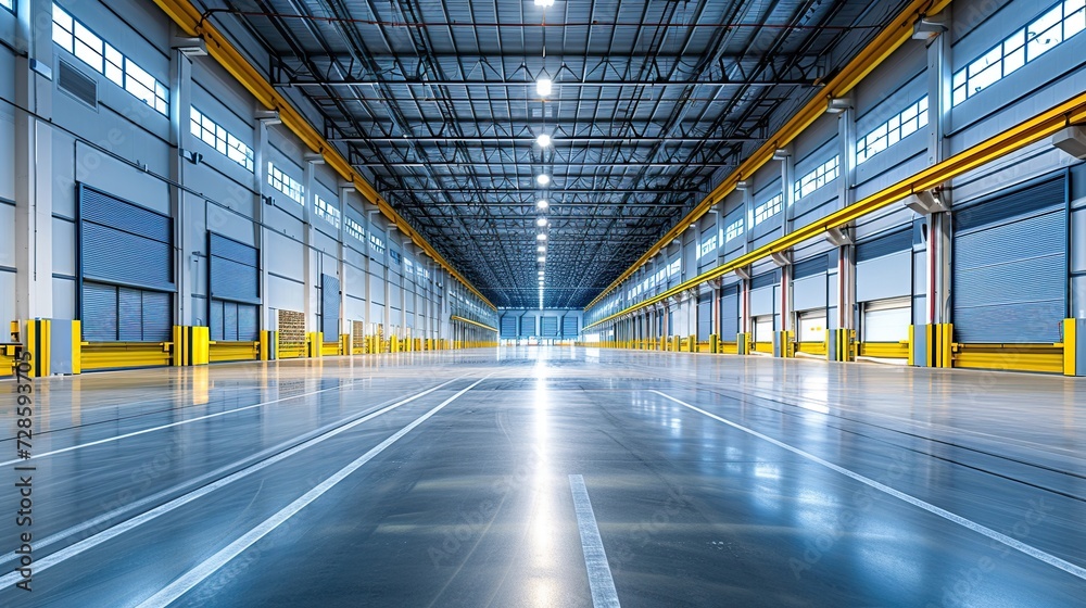 Illuminated Storage Hub: Bright and Well-Lit Modern Warehouse Ideal for Storing Cutting-Edge Technology Illuminated Storage Hub: Bright and Well-Lit Modern Warehouse Ideal for Storing Cutting-Edge Technology