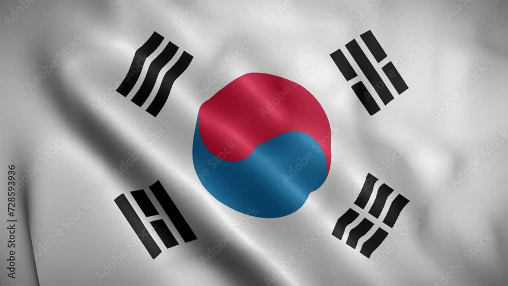 South Korea waving flag, Flag of South Korea Animation, South Korean Flag Closeup, 4k South Korean Flag Waving Animation South Korea waving flag, Flag of South Korea Animation, South Korean Flag Closeup, 4k South Korean Flag Waving Animation